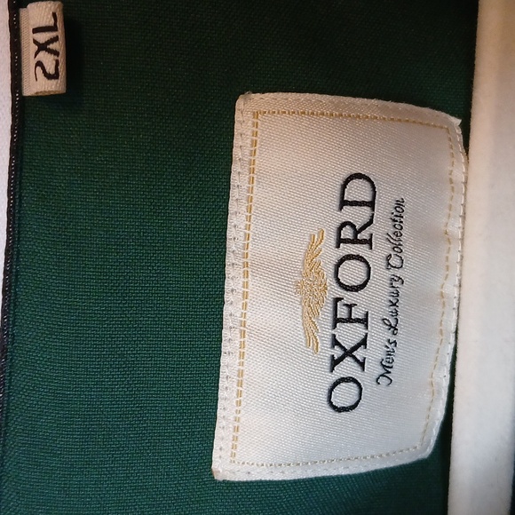 Oxford Mens Luxury Collection 2XL Green Button Down Shirt - Picture 4 of 7